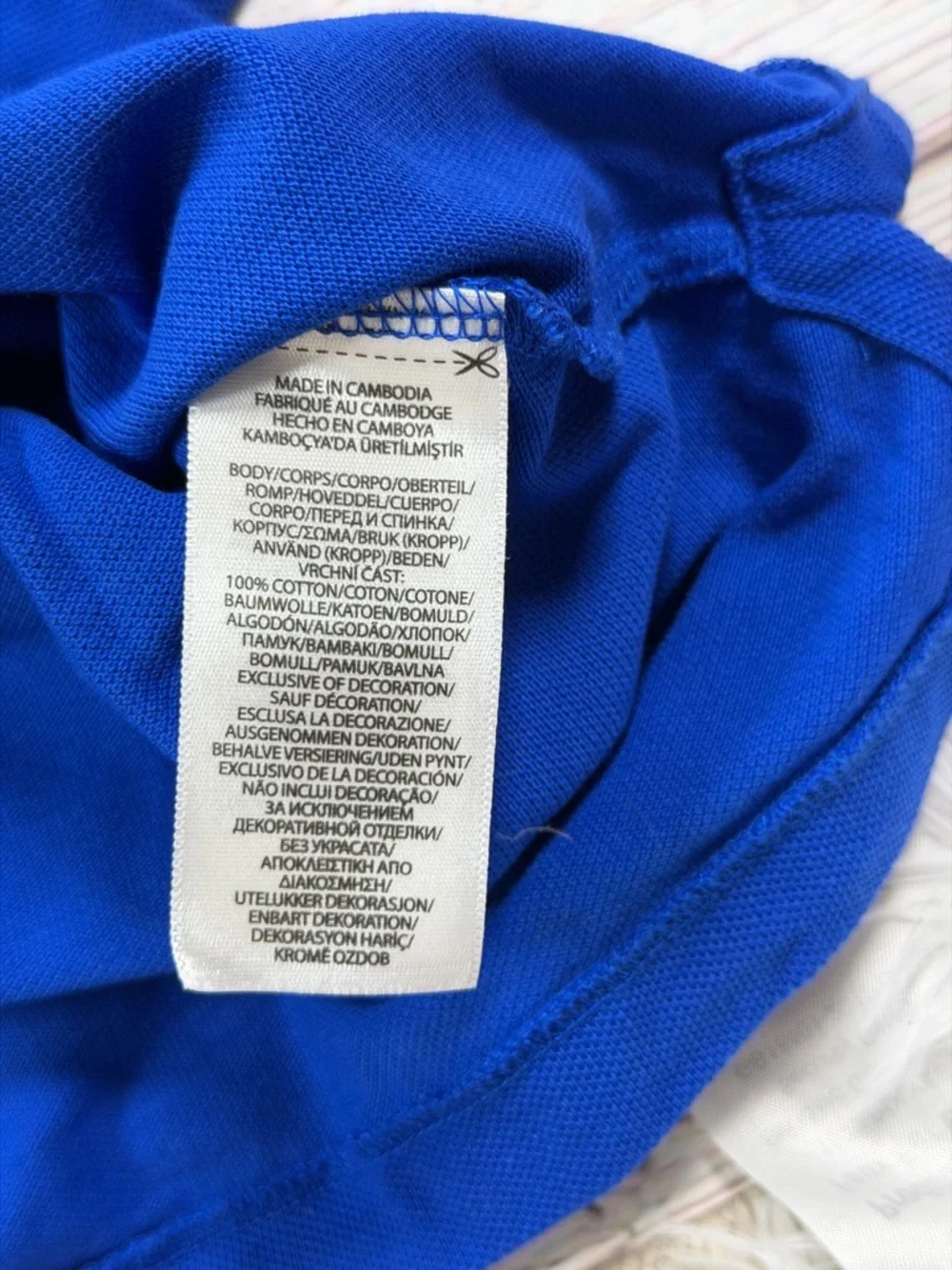 Ralph Lauren Polo Shirt in Bright Blue with White Pony - Picture 6 of 7